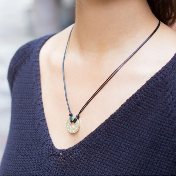 Breathe Adjustable Necklace- Brass - Picture 4 of 7